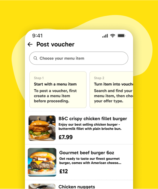 Showcase your delicious menu with high-quality photos and irresistible offers