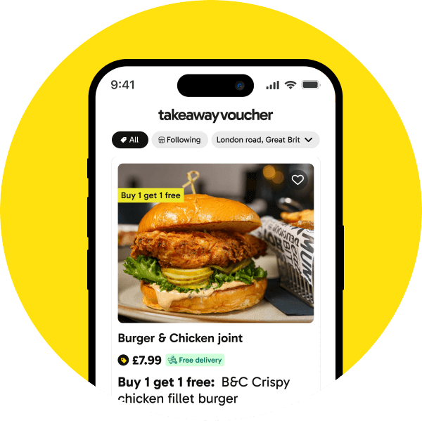 Download Takeaway Voucher iOS app for exclusive takeaway deals and local vouchers.